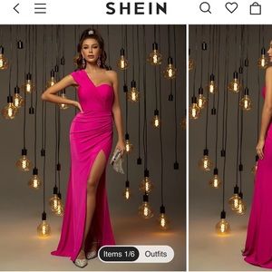 Hot Pink SHEIN Formal Dress